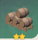 有序叠放的杉木酒桶